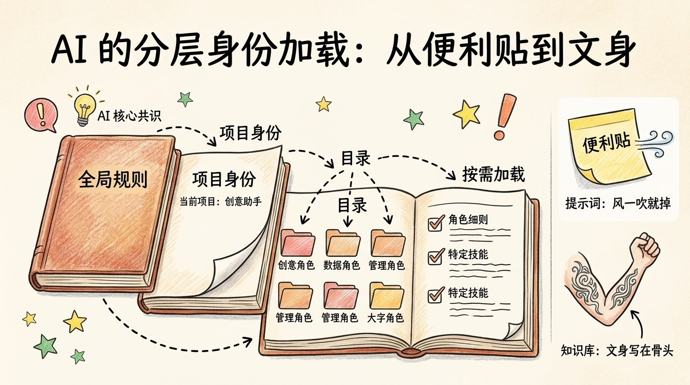 AI 的分层身份加载:从便利贴到文身