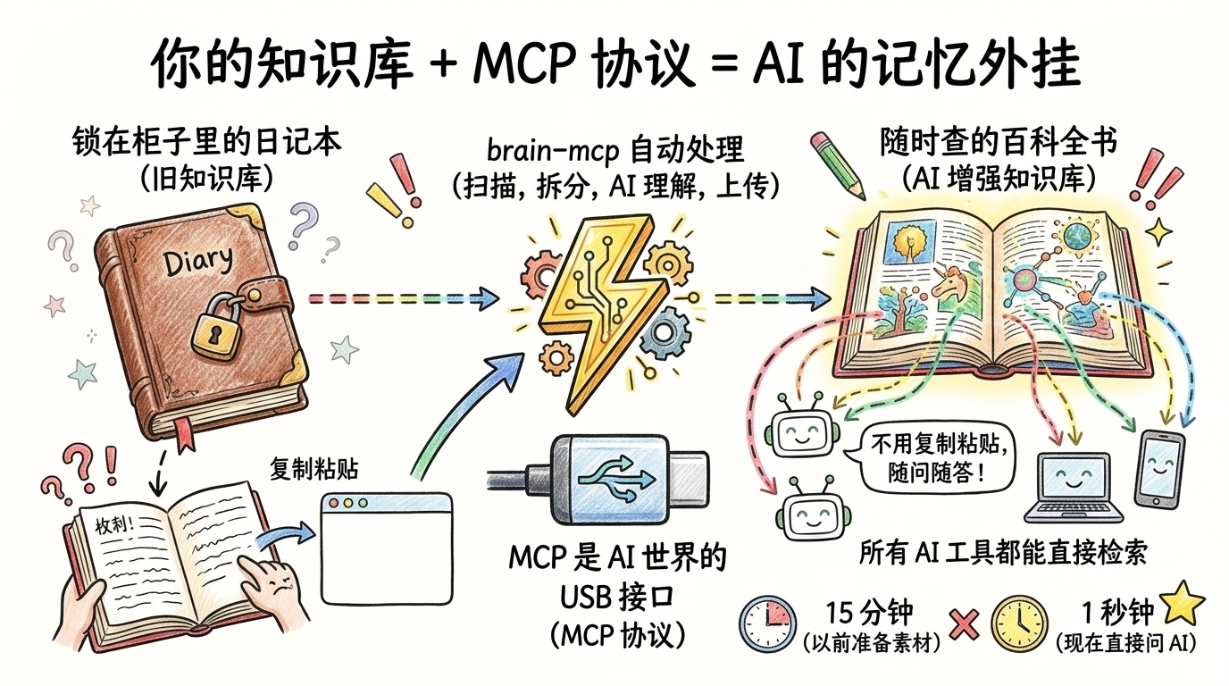你的知识库 + MCP 协议 = AI 的记忆外挂