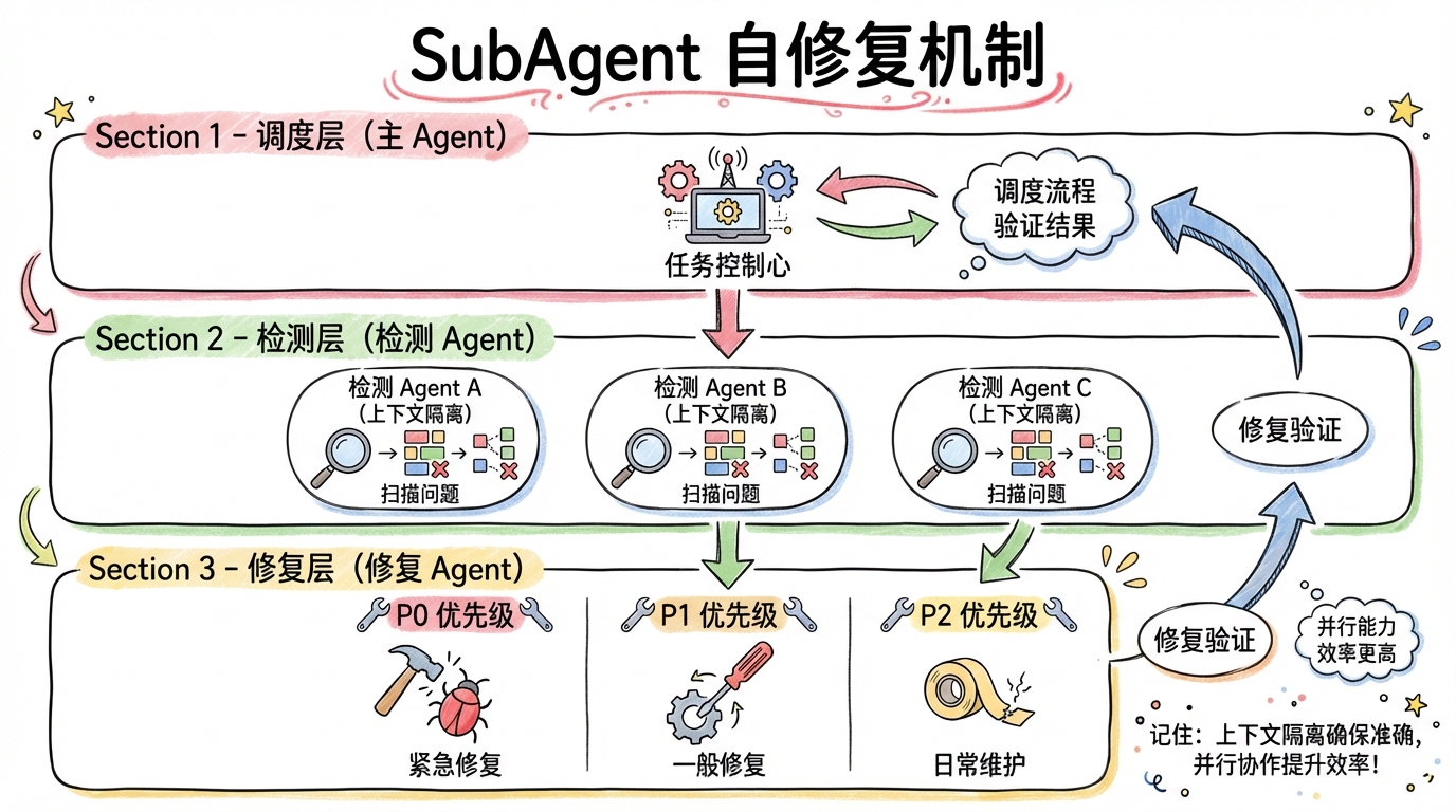 SubAgent 自修复机制