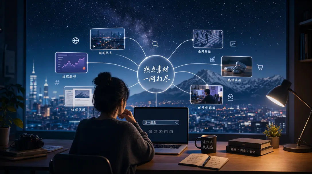 星空城市叙事风格正文图：深蓝夜空贯穿的具体场景展开